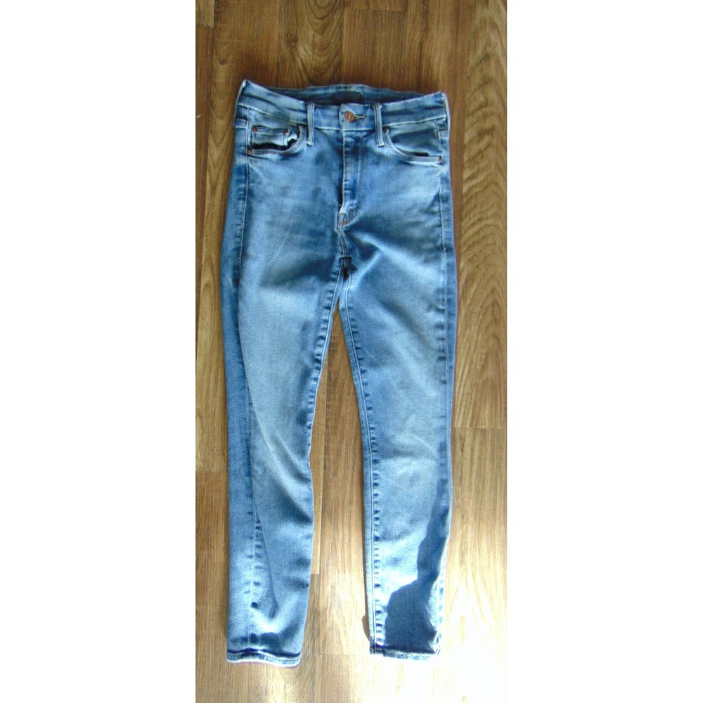 Mother The Looker Crop Jeans 26 Lets Just Be Friends Blue Skinny Denim 1121-686